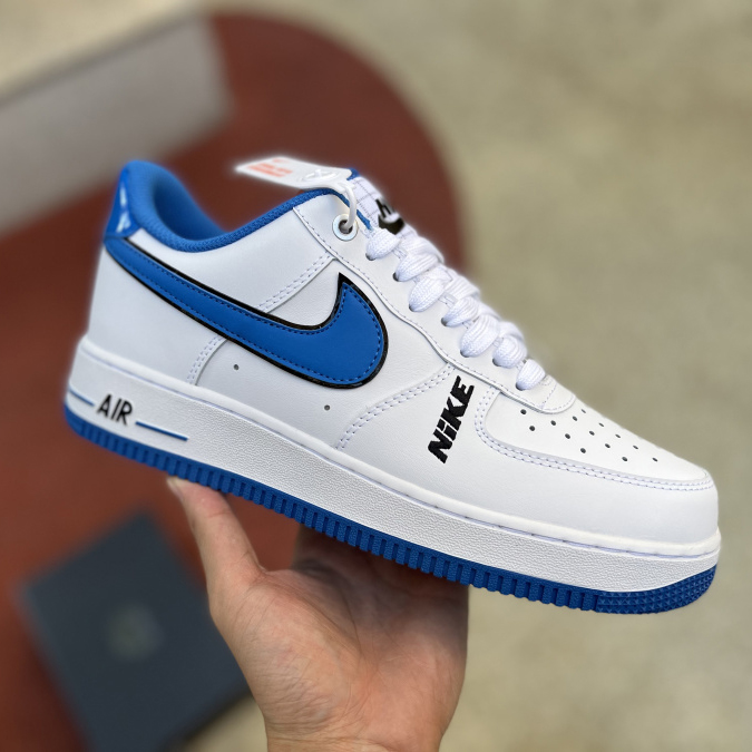 Nike Low Sneaker Air Force 1 '07 LV8 White Blue  - DopestKickz