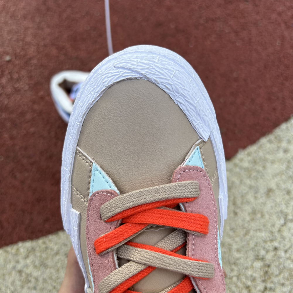 Kaws X Sacai X Nike Blazer Khaki Sneakers - DopestKickz
