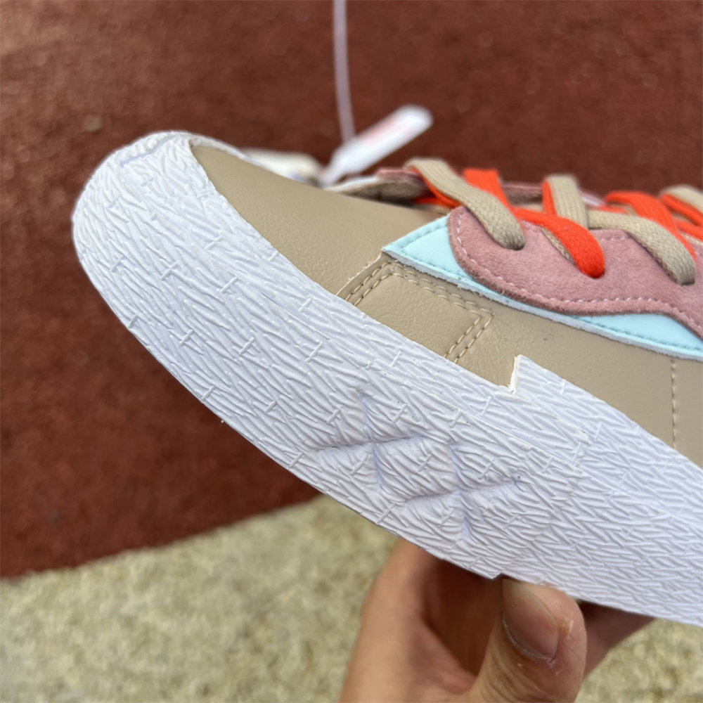Kaws X Sacai X Nike Blazer Khaki Sneakers - DopestKickz