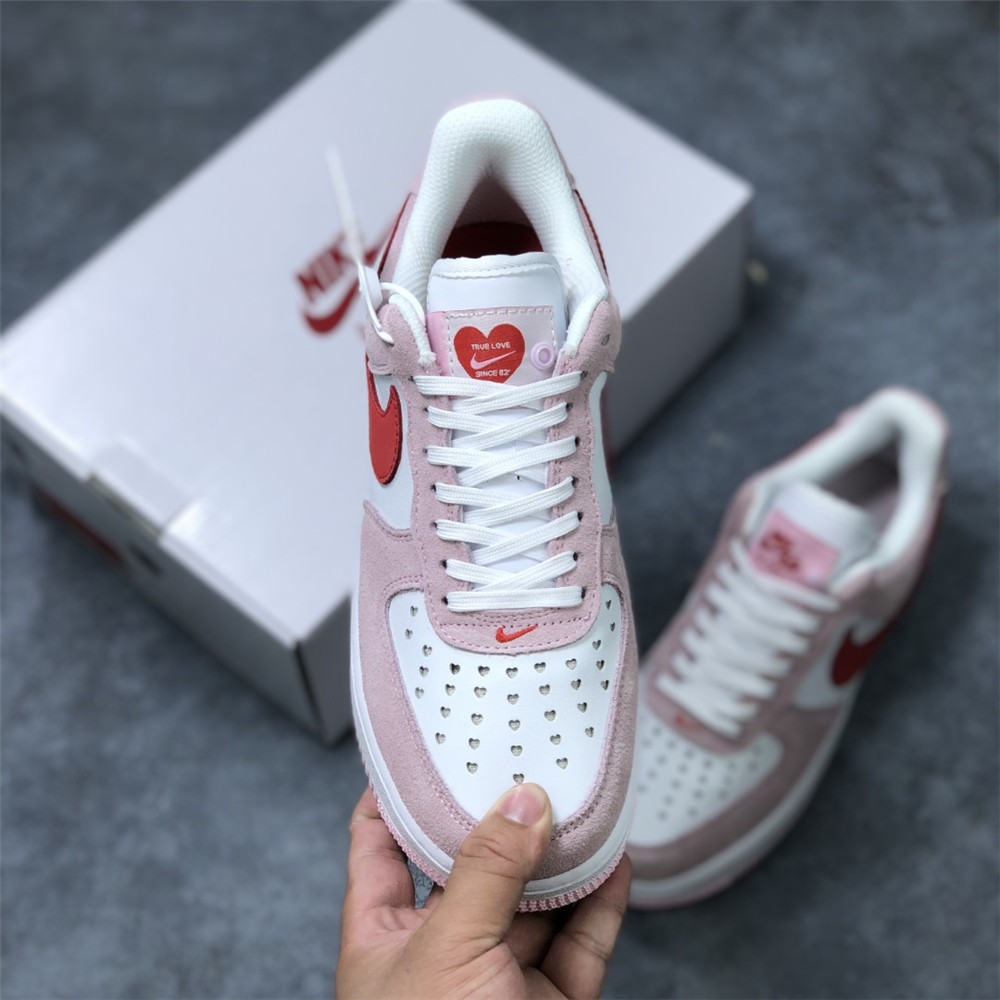 Nike Air Force Pink Valentine Sneaker - DopestKickz