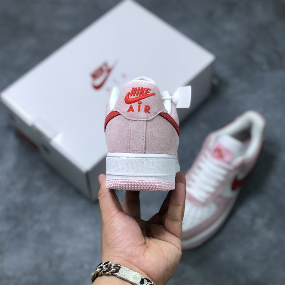 Nike Air Force Pink Valentine Sneaker - DopestKickz