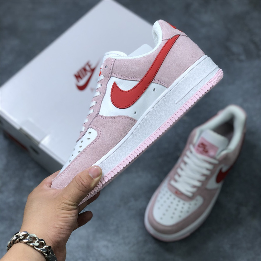 Nike Air Force Pink Valentine Sneaker - DopestKickz