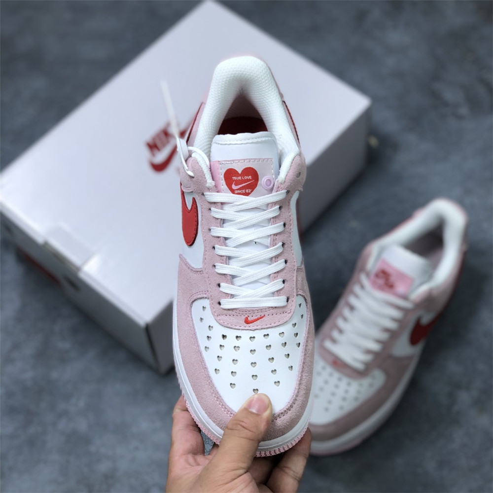Nike Air Force Pink Valentine Sneaker - DopestKickz