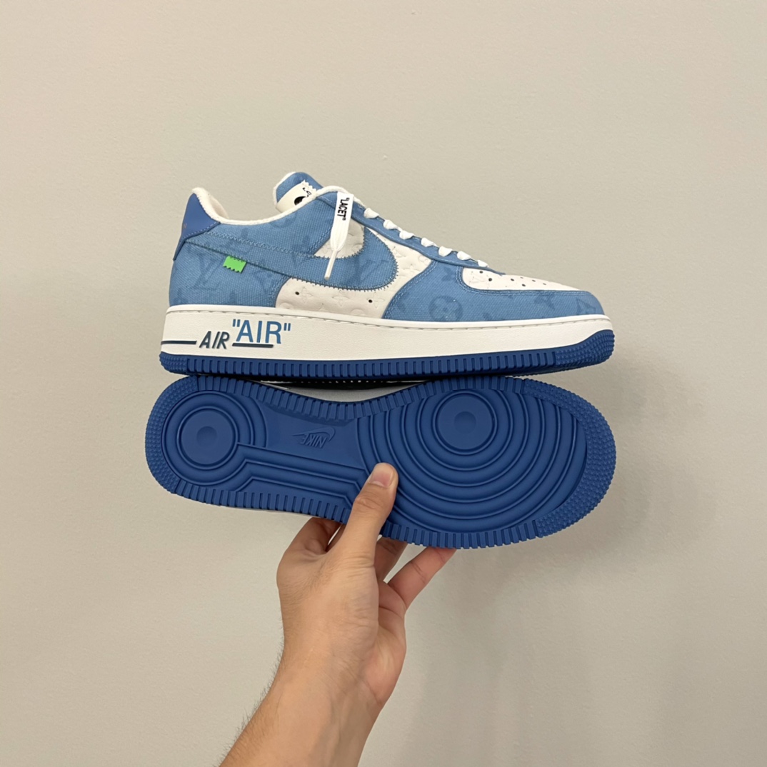 Louis Vuitton X Nike Air Force 1 Sneaker In Blue - DopestKickz