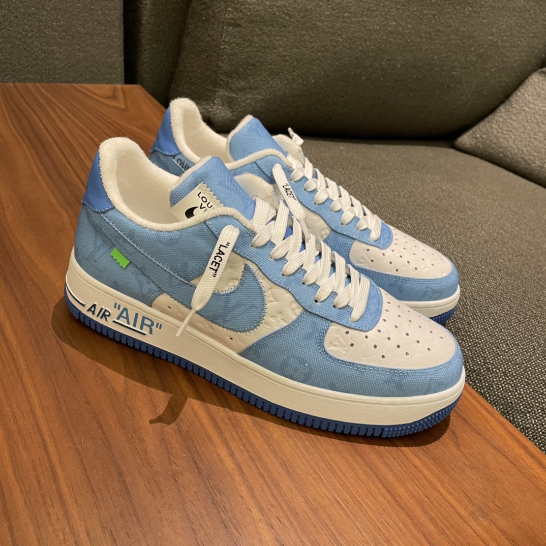 Louis Vuitton X Nike Air Force 1 Sneaker In Blue - DopestKickz