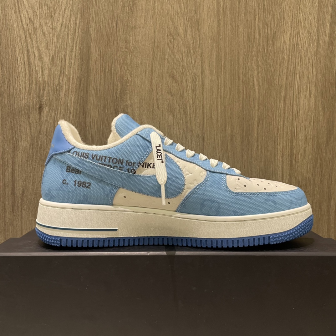 Louis Vuitton X Nike Air Force 1 Sneaker In Blue - DopestKickz
