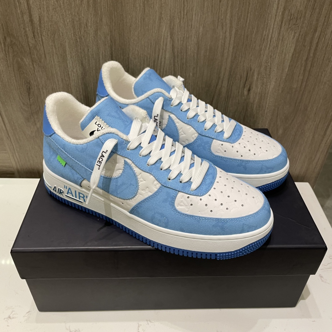 Louis Vuitton X Nike Air Force 1 Sneaker In Blue - DopestKickz