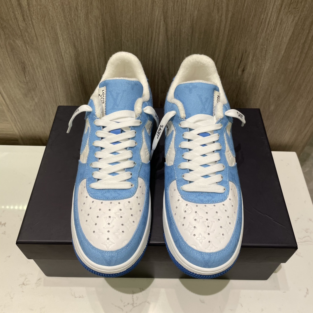 Louis Vuitton X Nike Air Force 1 Sneaker In Blue - DopestKickz