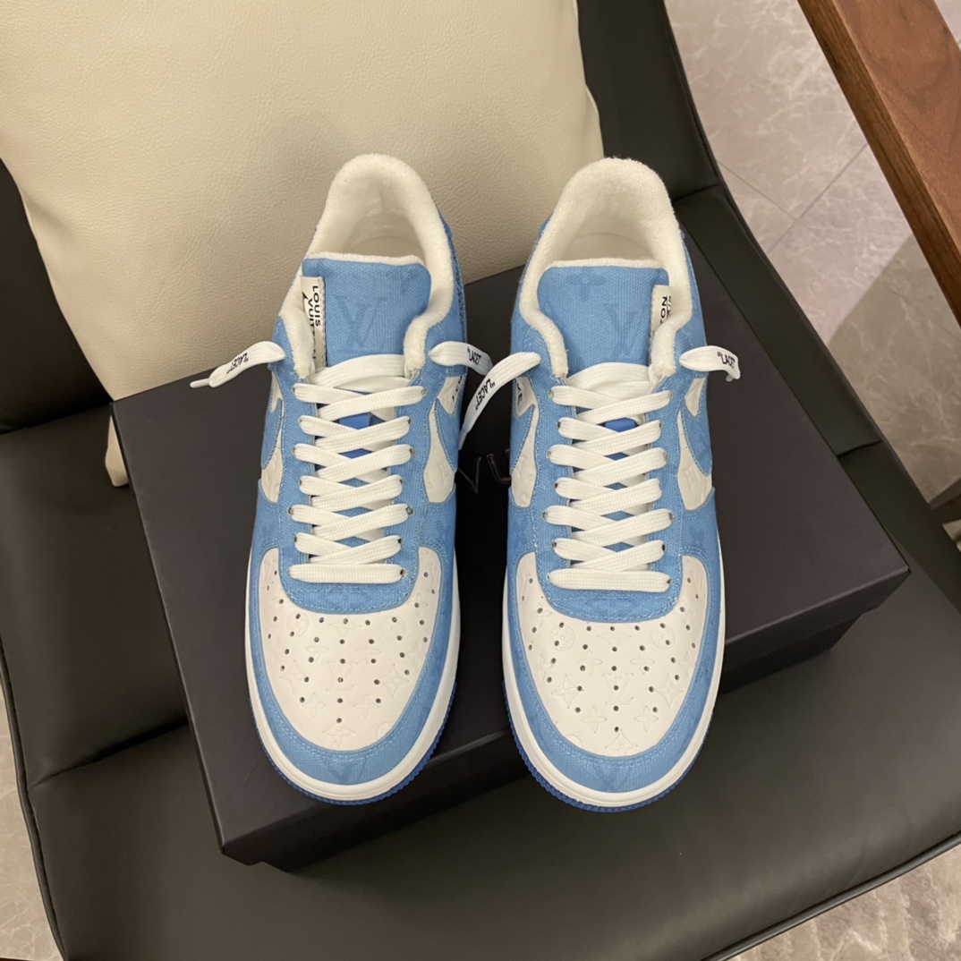 Louis Vuitton X Nike Air Force 1 Sneaker In Blue - DopestKickz