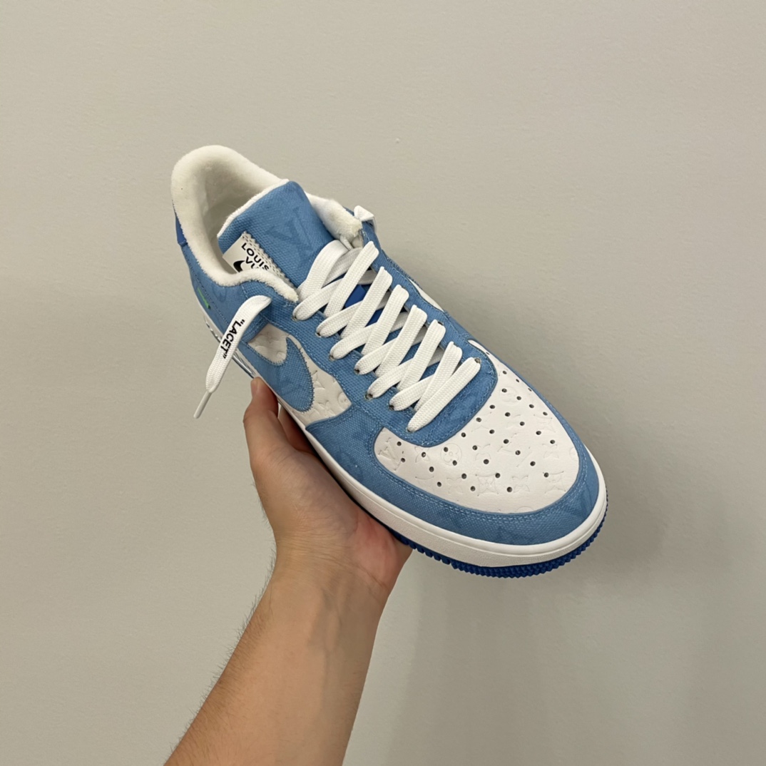 Louis Vuitton X Nike Air Force 1 Sneaker In Blue - DopestKickz
