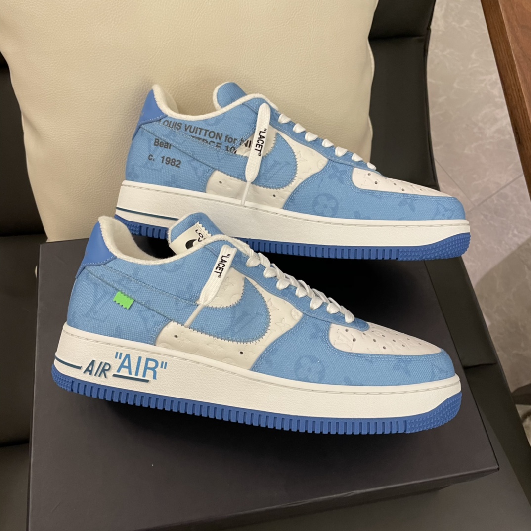 Louis Vuitton X Nike Air Force 1 Sneaker In Blue - DopestKickz