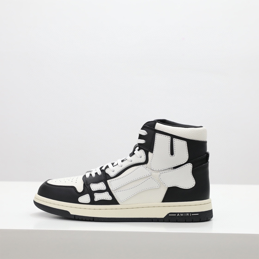 Amiri Skel-Top Hi Sneaker White/Black - DopestKickz