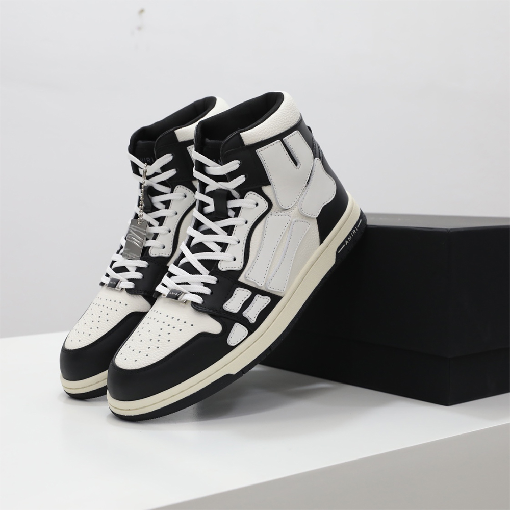 Amiri Skel-Top Hi Sneaker White/Black - DopestKickz