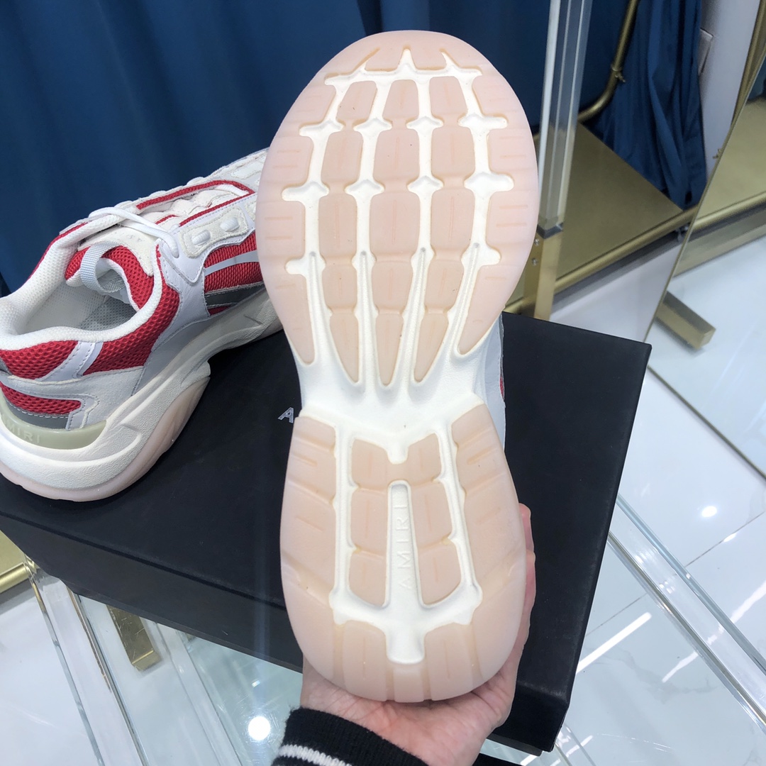 Amiri Bone Runner White & Red - DopestKickz