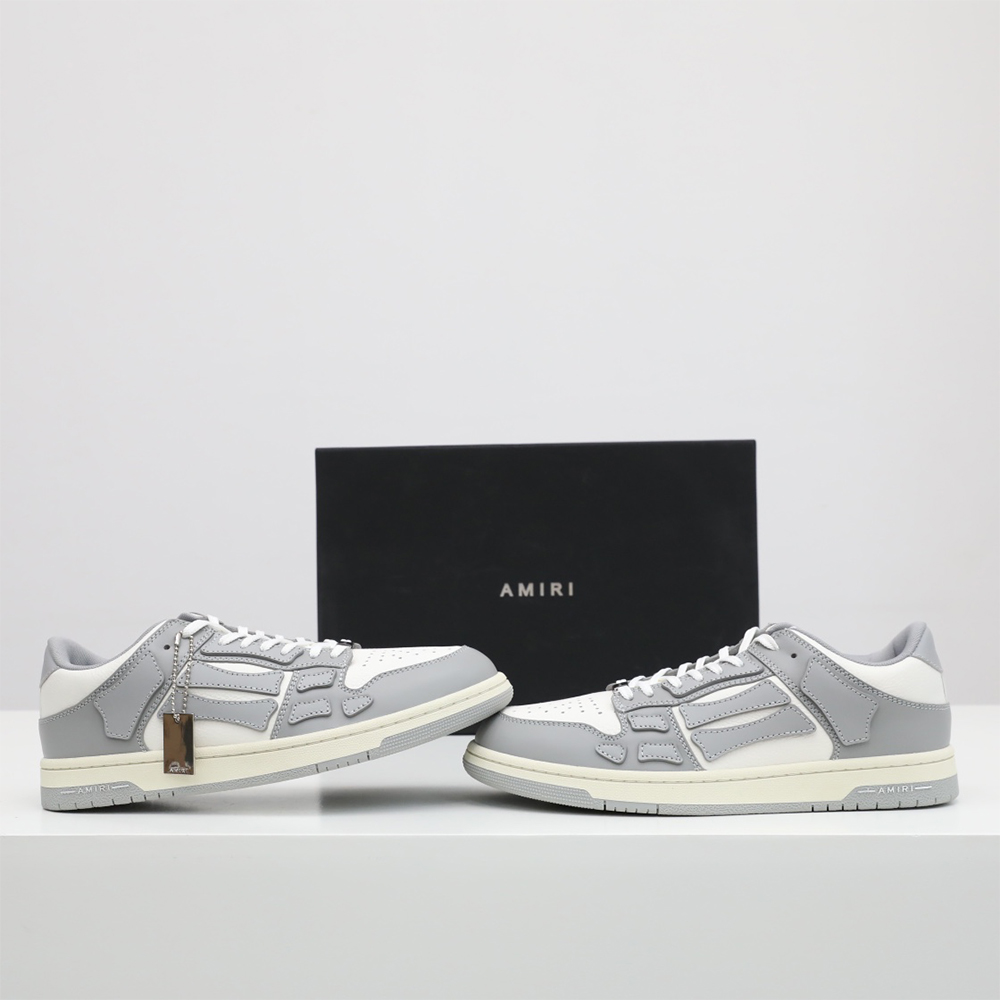 Amiri Skel-Top Low Sneaker Gray/White - DopestKickz