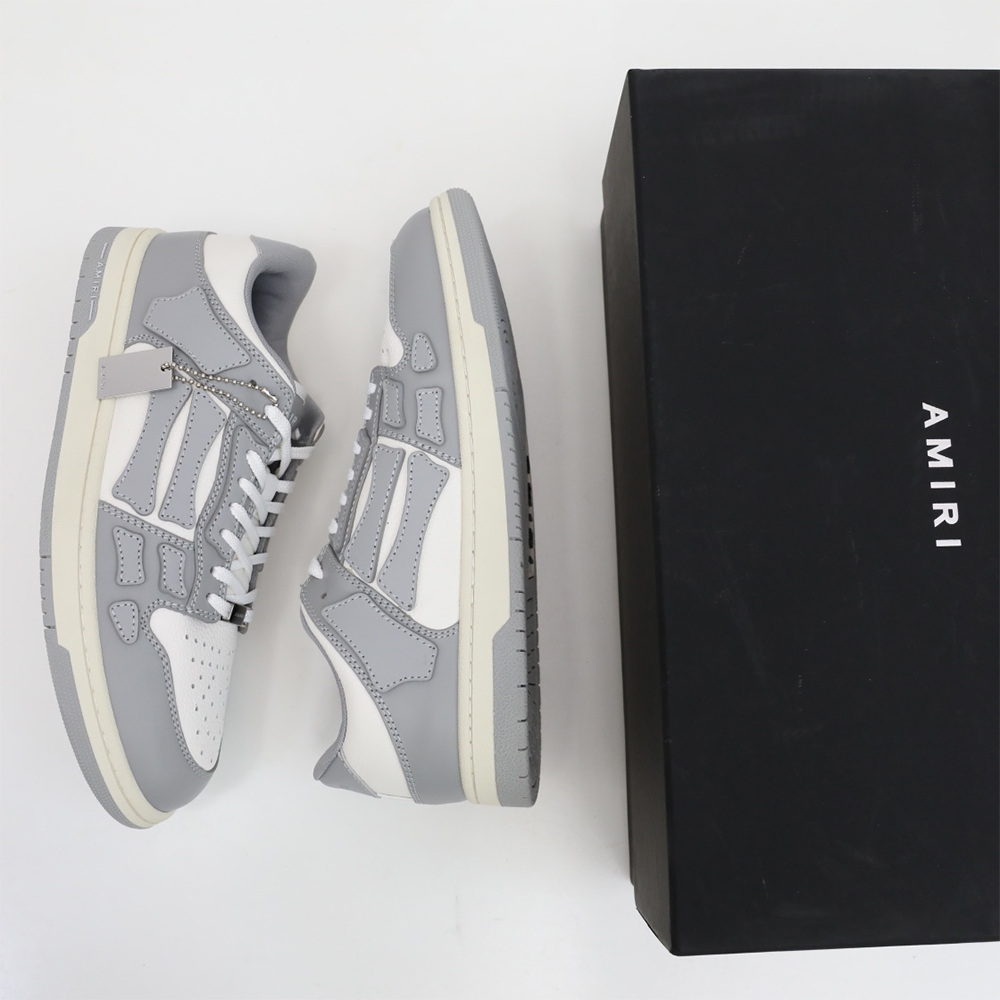 Amiri Skel-Top Low Sneaker Gray/White - DopestKickz