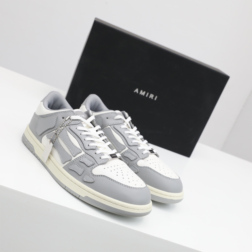 Amiri Skel-Top Low Sneaker Gray/White - DopestKickz