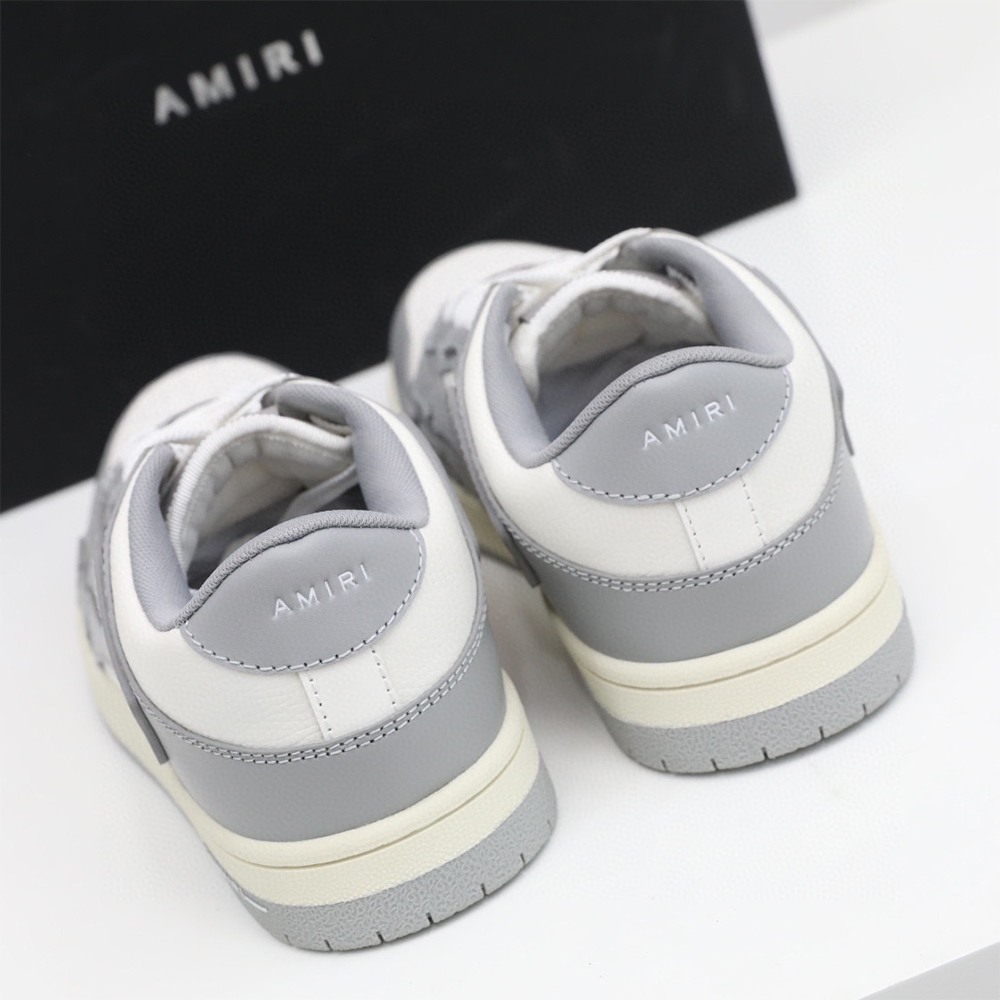Amiri Skel-Top Low Sneaker Gray/White - DopestKickz