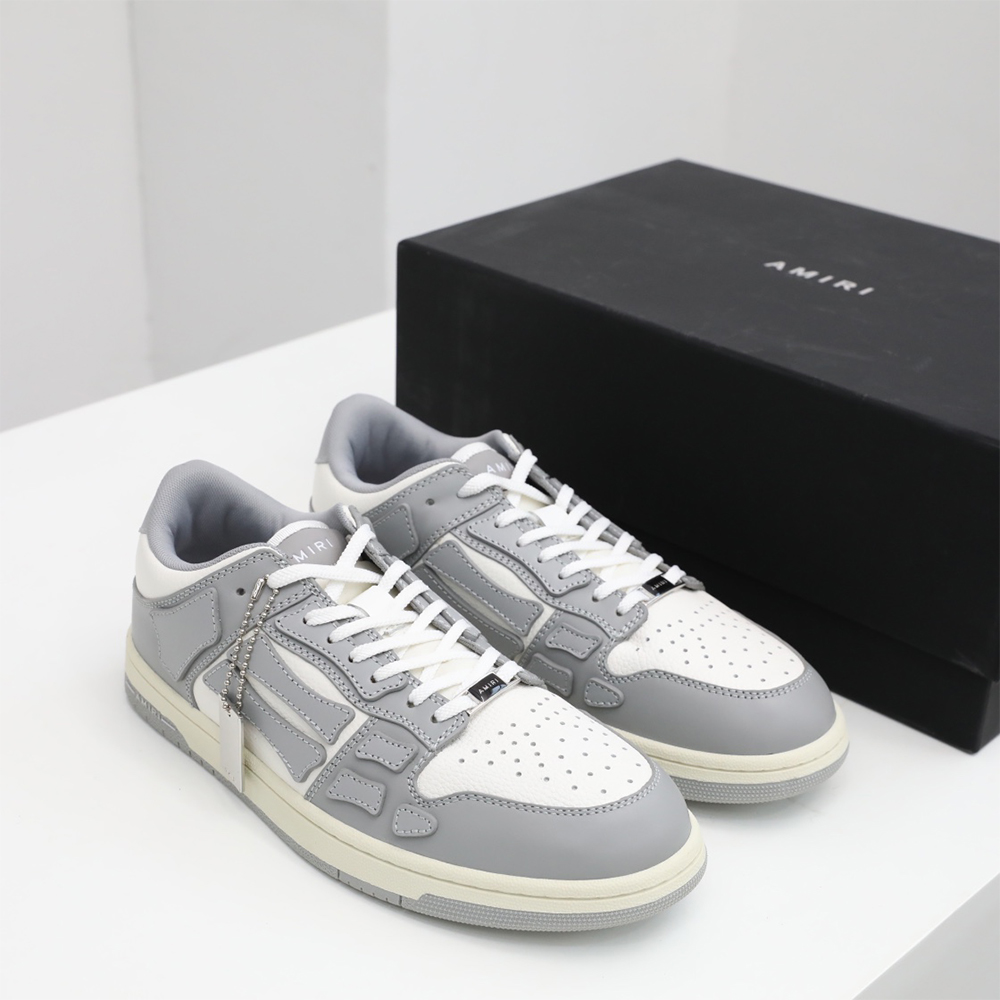 Amiri Skel-Top Low Sneaker Gray/White - DopestKickz
