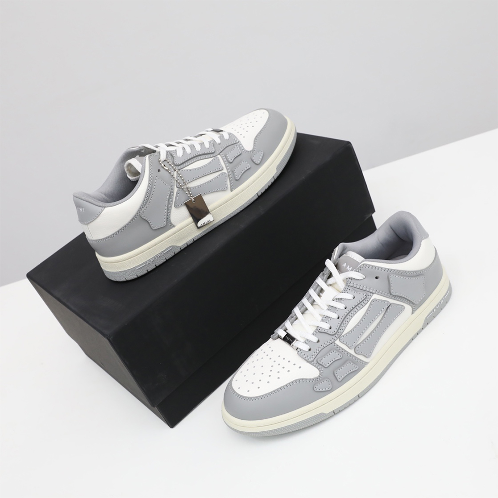 Amiri Skel-Top Low Sneaker Gray/White - DopestKickz