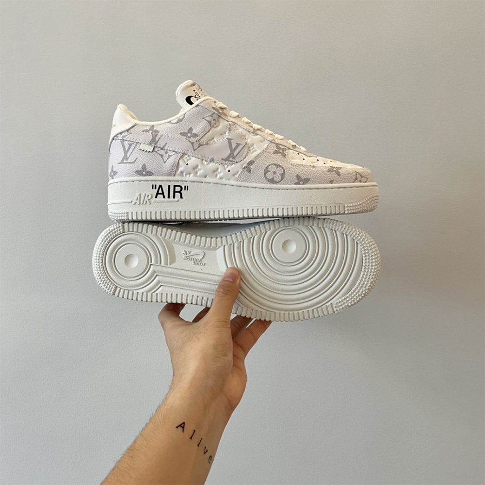 Louis Vuitton X Nike Air Force 1 Sneaker In Beige - DopestKickz