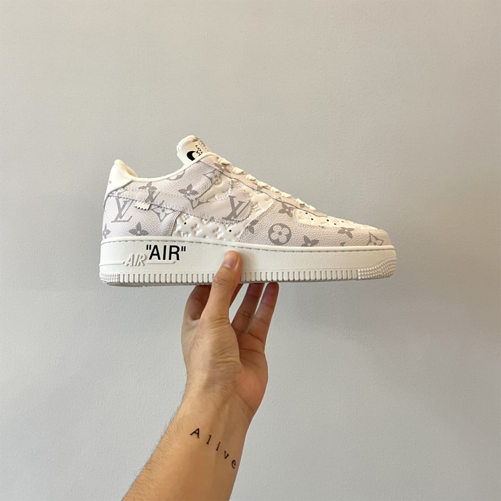 Louis Vuitton X Nike Air Force 1 Sneaker In Beige - DopestKickz