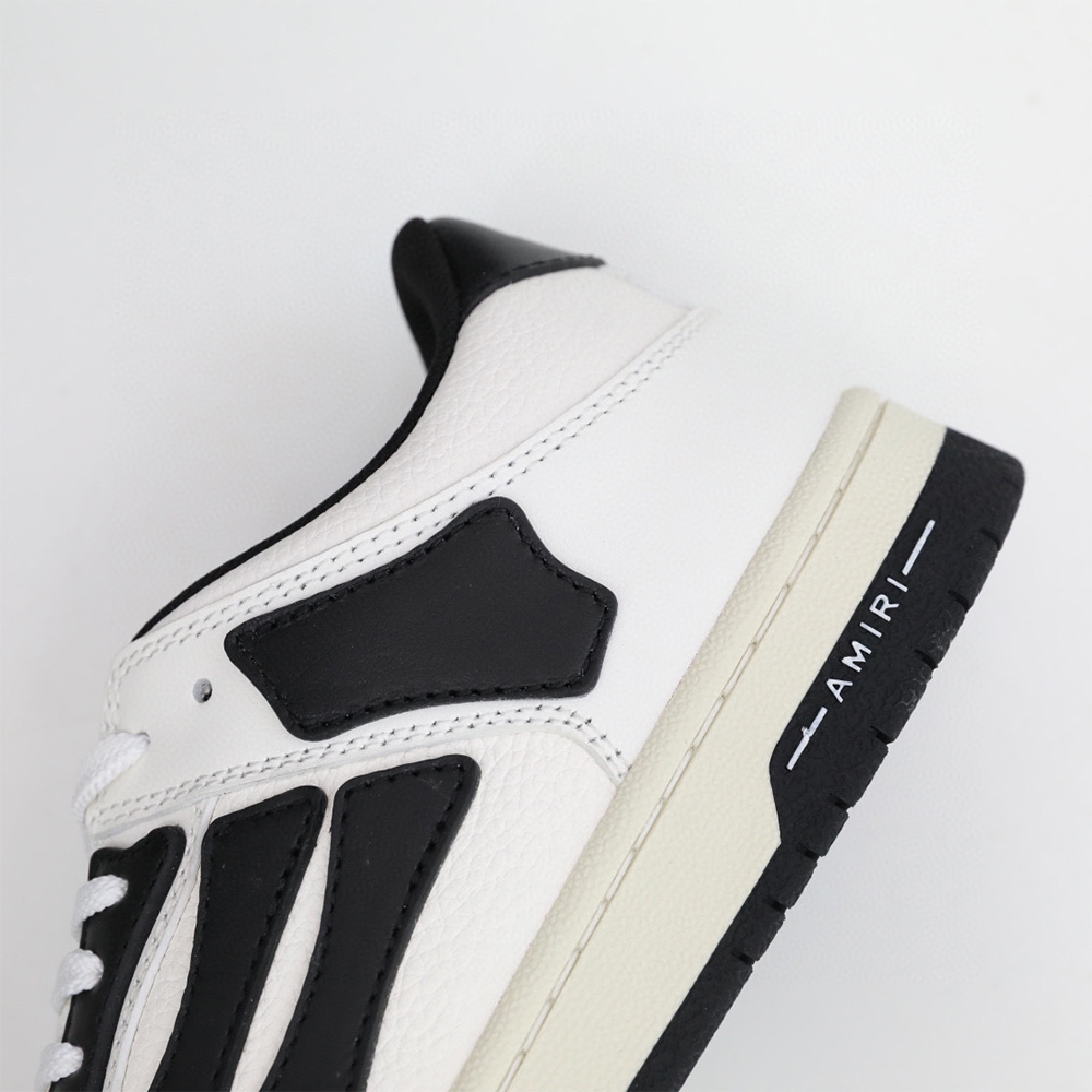 Amiri Skel-Top Low Sneaker White/Black - DopestKickz