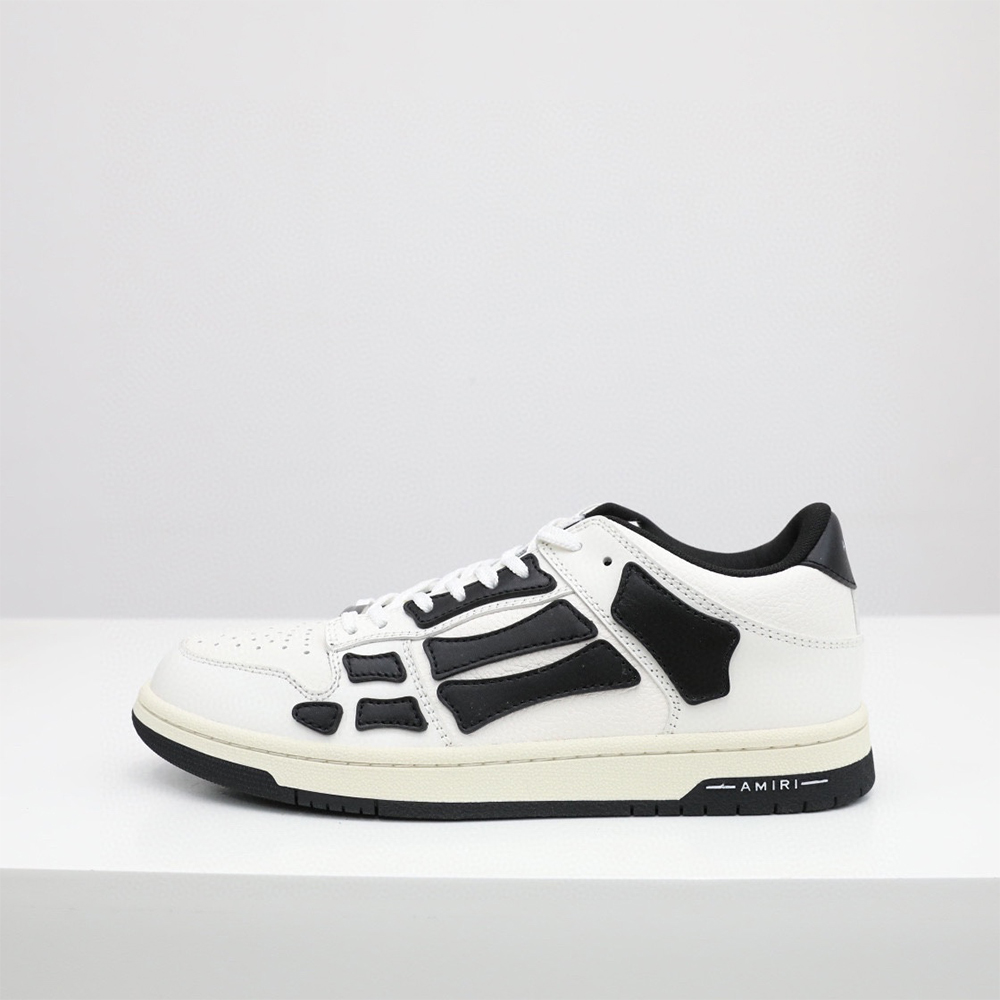 Amiri Skel-Top Low Sneaker White/Black - DopestKickz