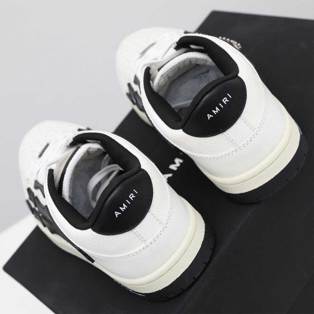 Amiri Skel-Top Low Sneaker White/Black - DopestKickz