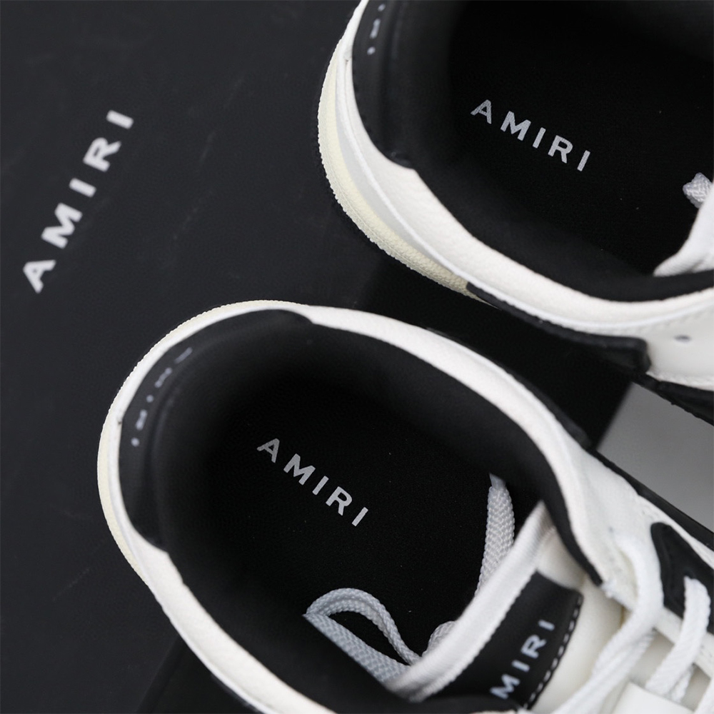 Amiri Skel-Top Low Sneaker White/Black - DopestKickz