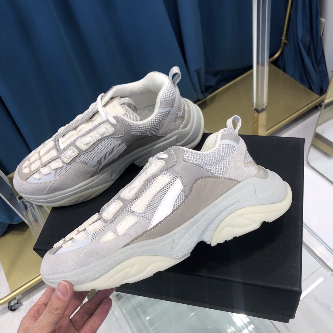 Amiri Bone Runner White & Silver - DopestKickz