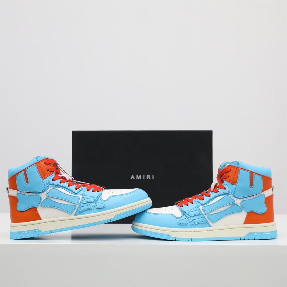 Amiri Skel-Top Hi Sneaker Blue/Orange - DopestKickz