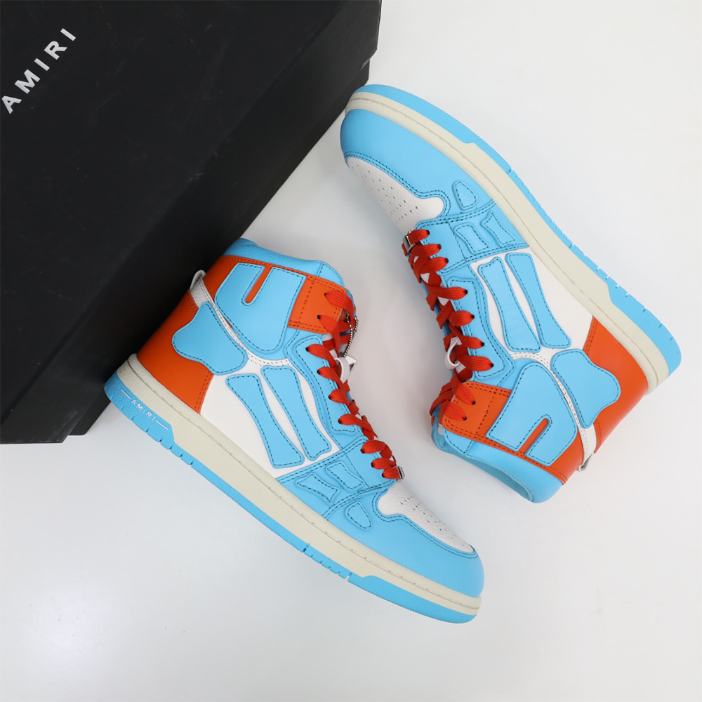 Amiri Skel-Top Hi Sneaker Blue/Orange - DopestKickz