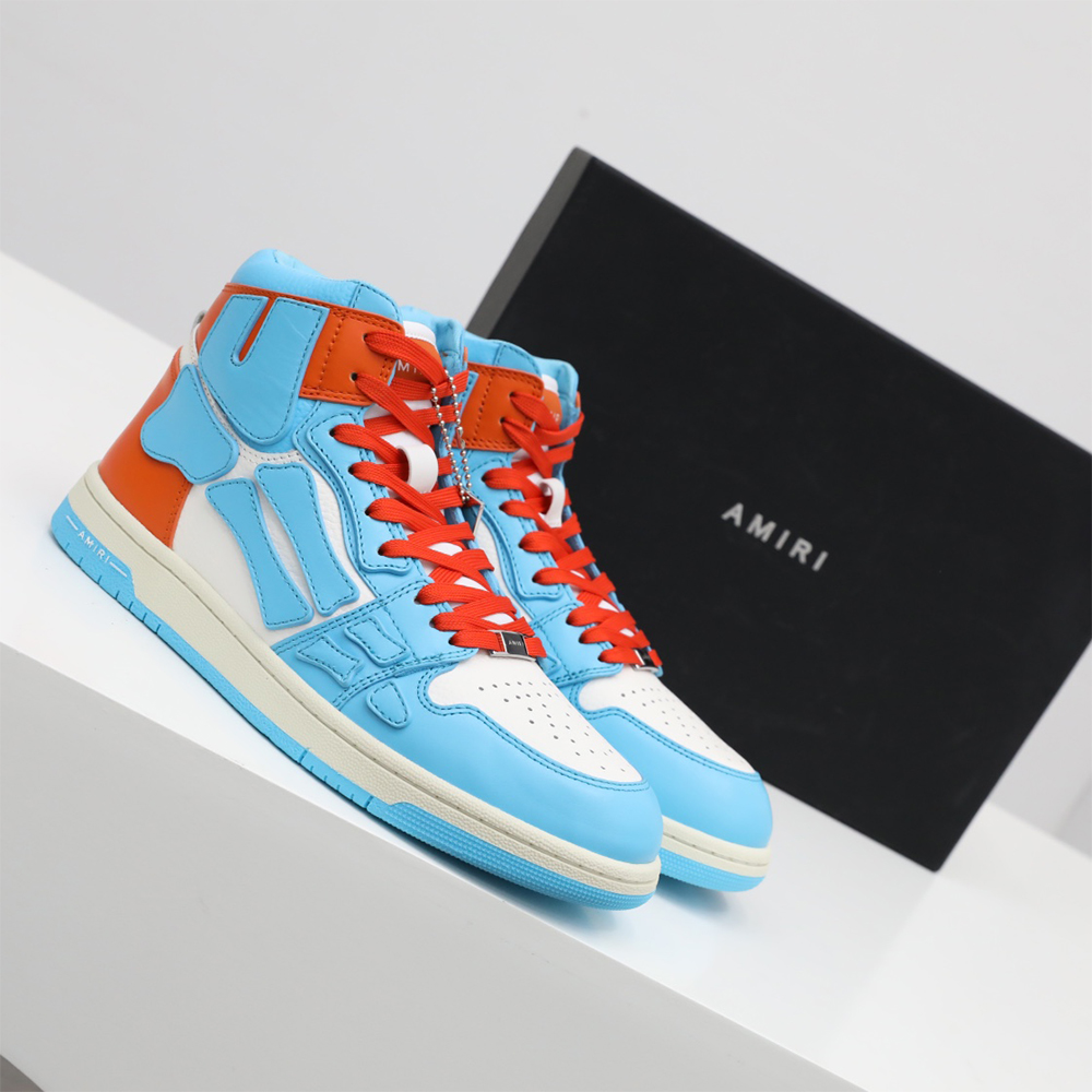 Amiri Skel-Top Hi Sneaker Blue/Orange - DopestKickz