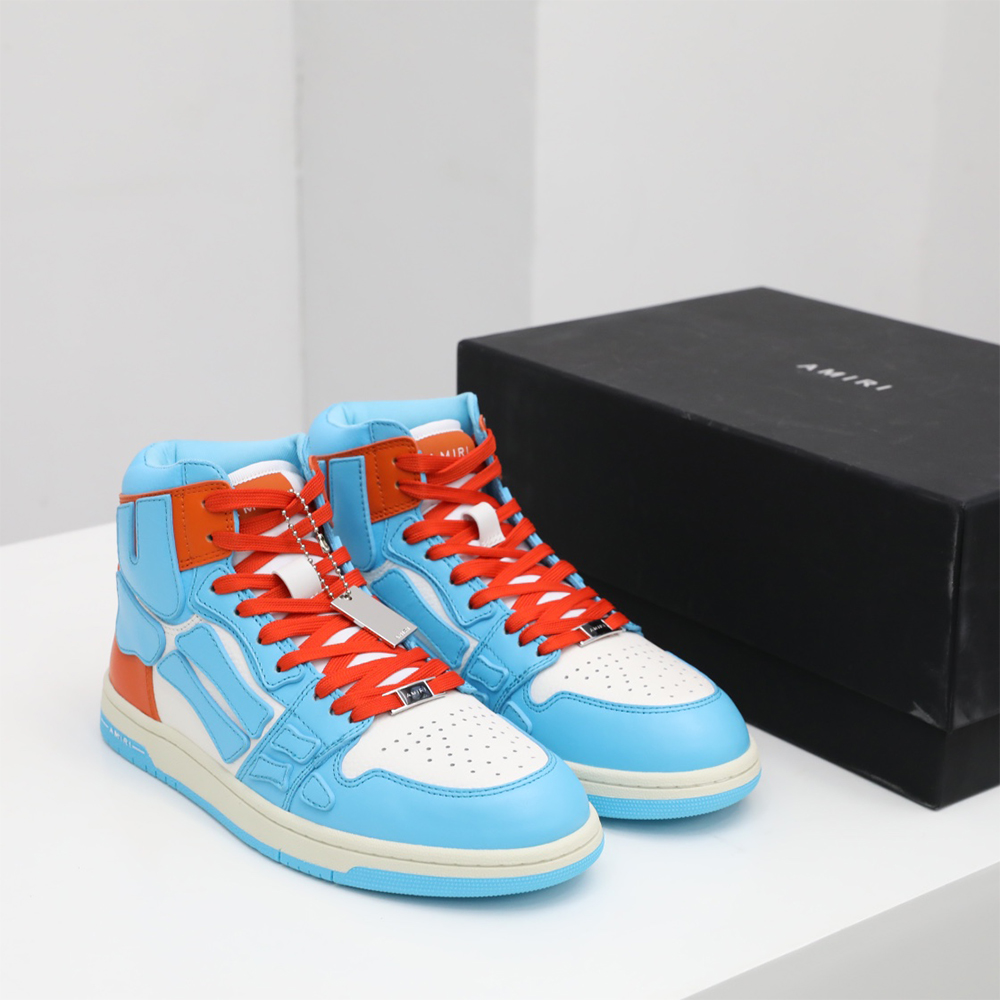 Amiri Skel-Top Hi Sneaker Blue/Orange - DopestKickz