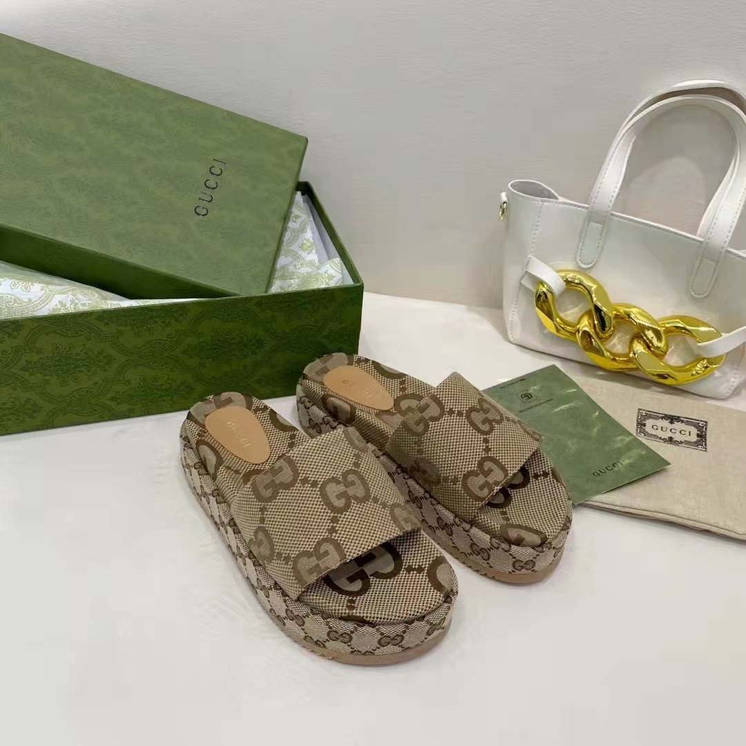 Gucci Women's Platform Slide Sandal - DopestKickz