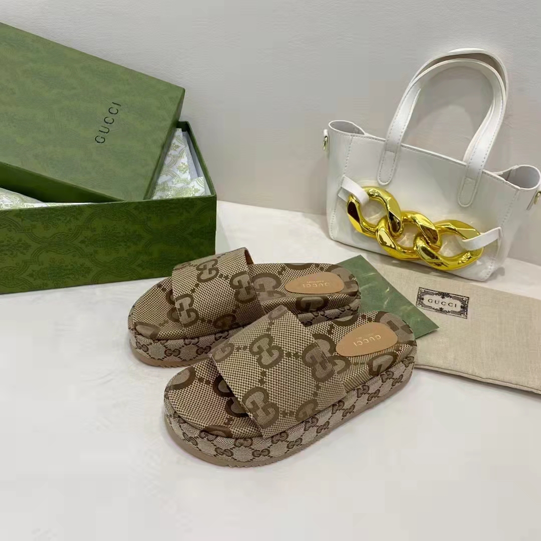 Gucci Women's Platform Slide Sandal - DopestKickz