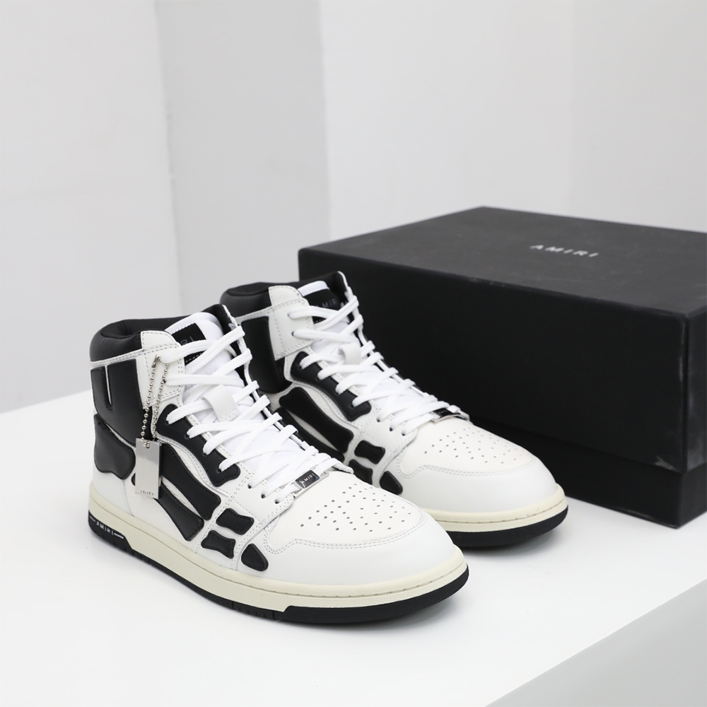 Amiri Skel-Top Hi Sneaker Black/White - DopestKickz