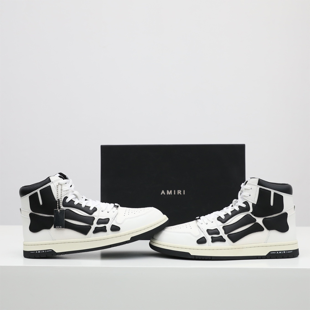 Amiri Skel-Top Hi Sneaker Black/White - DopestKickz