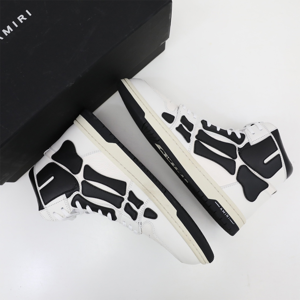 Amiri Skel-Top Hi Sneaker Black/White - DopestKickz