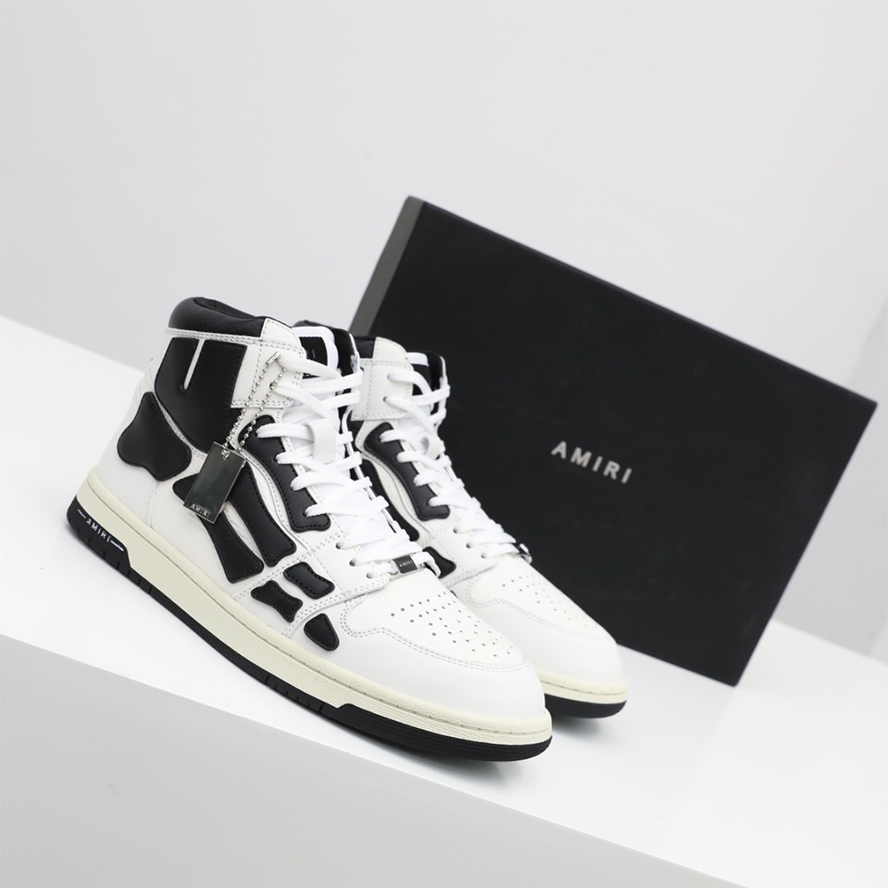 Amiri Skel-Top Hi Sneaker Black/White - DopestKickz