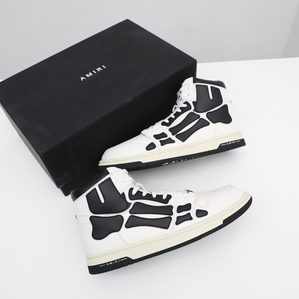 Amiri Skel-Top Hi Sneaker Black/White - DopestKickz