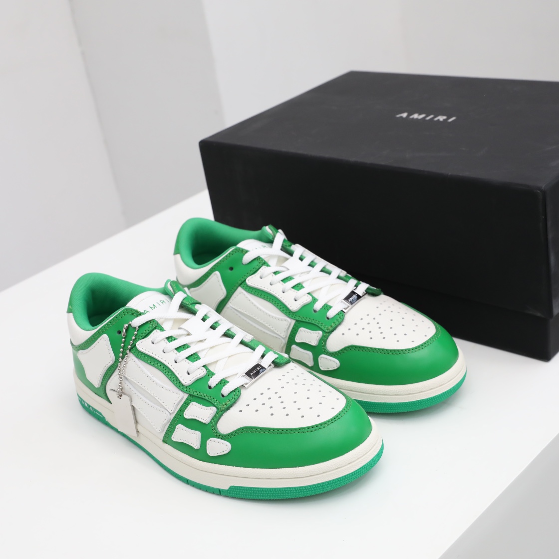 Amiri Skel-Top Low Sneaker Green/White - DopestKickz