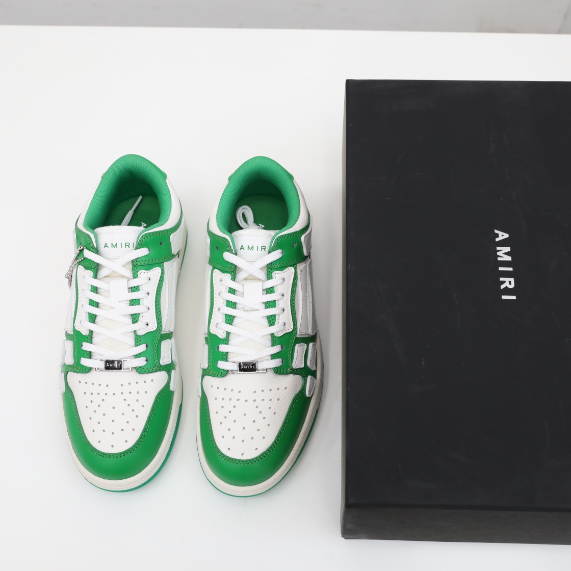 Amiri Skel-Top Low Sneaker Green/White - DopestKickz