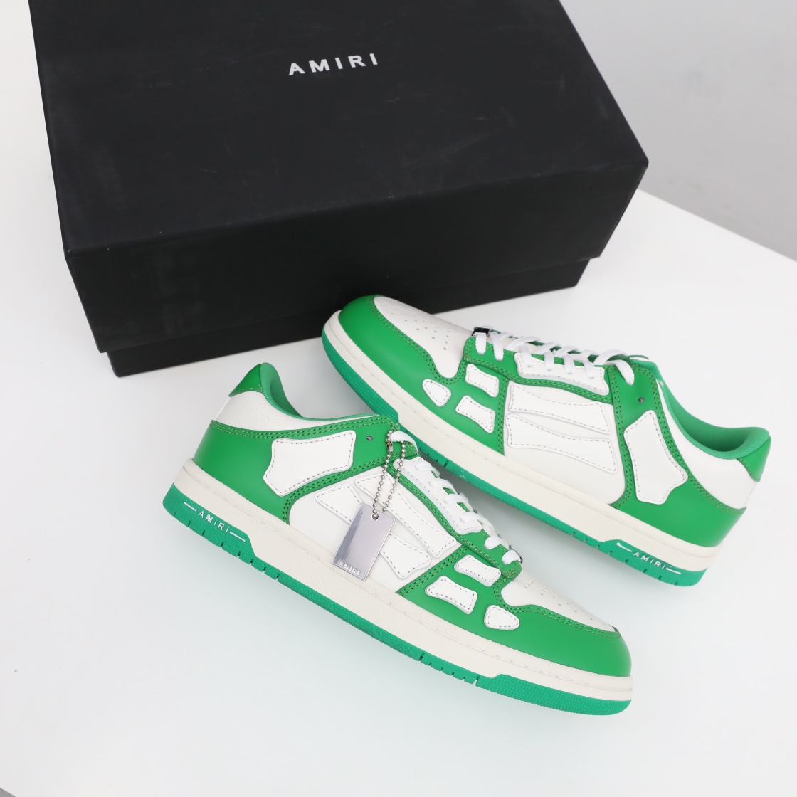 Amiri Skel-Top Low Sneaker Green/White - DopestKickz