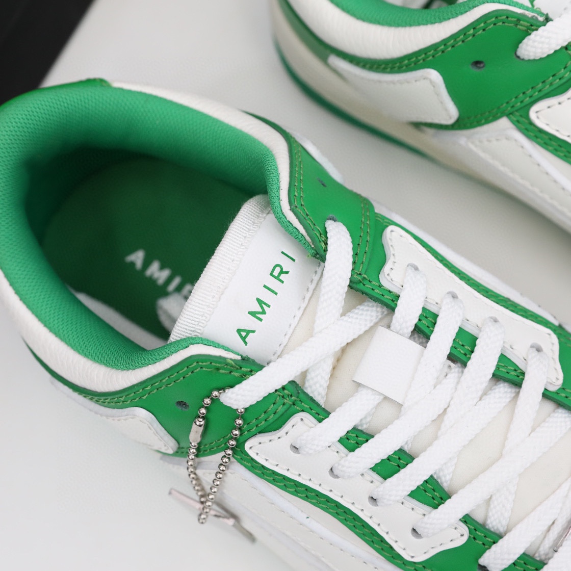 Amiri Skel-Top Low Sneaker Green/White - DopestKickz