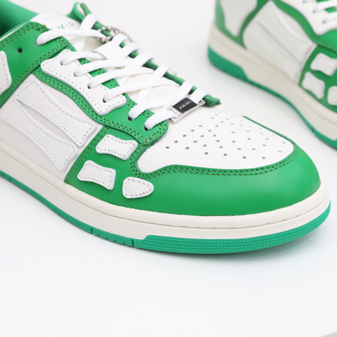 Amiri Skel-Top Low Sneaker Green/White - DopestKickz