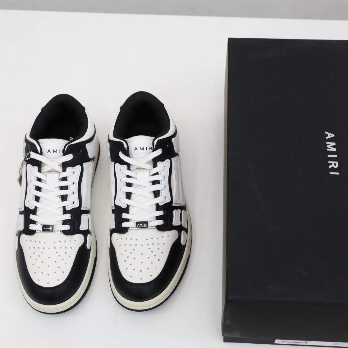 Amiri Skel-Top Low Sneaker White/Black - DopestKickz