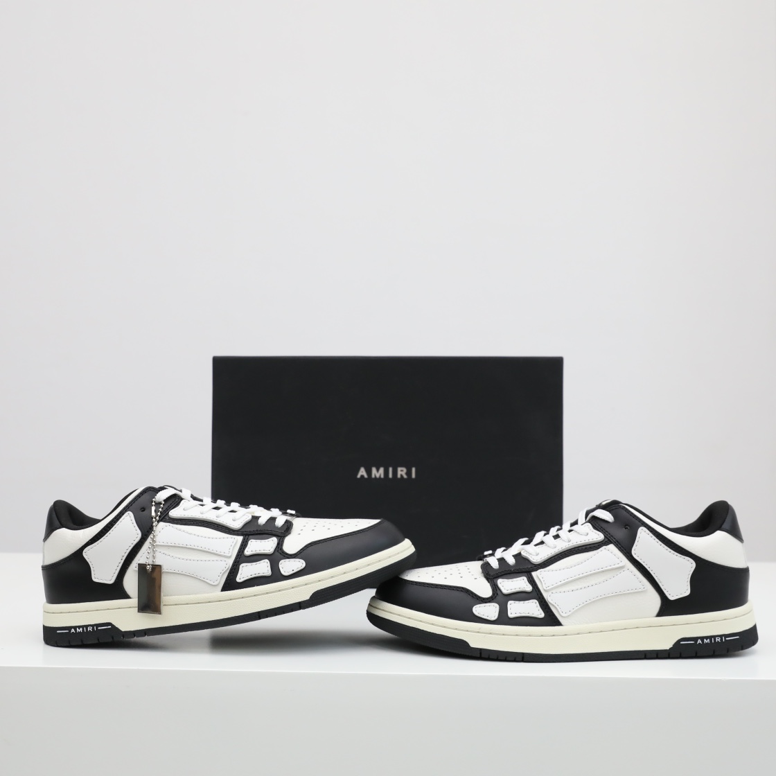 Amiri Skel-Top Low Sneaker White/Black - DopestKickz