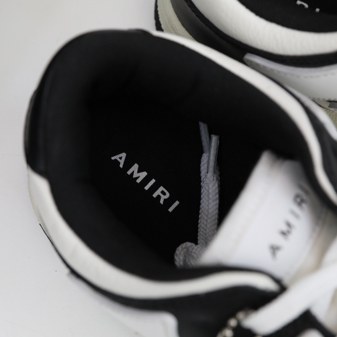 Amiri Skel-Top Low Sneaker White/Black - DopestKickz